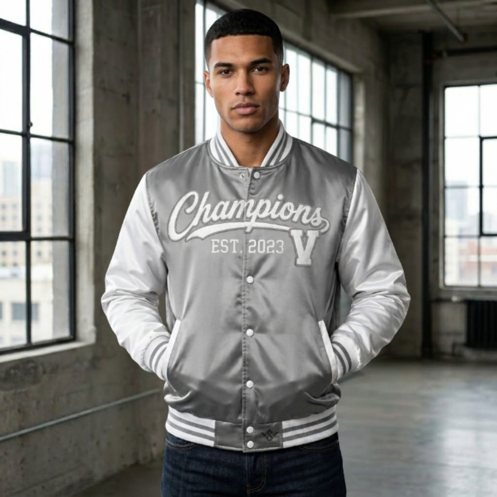 Satin Varsity Jackets With Customization Satin Varsity Jackets With Customization