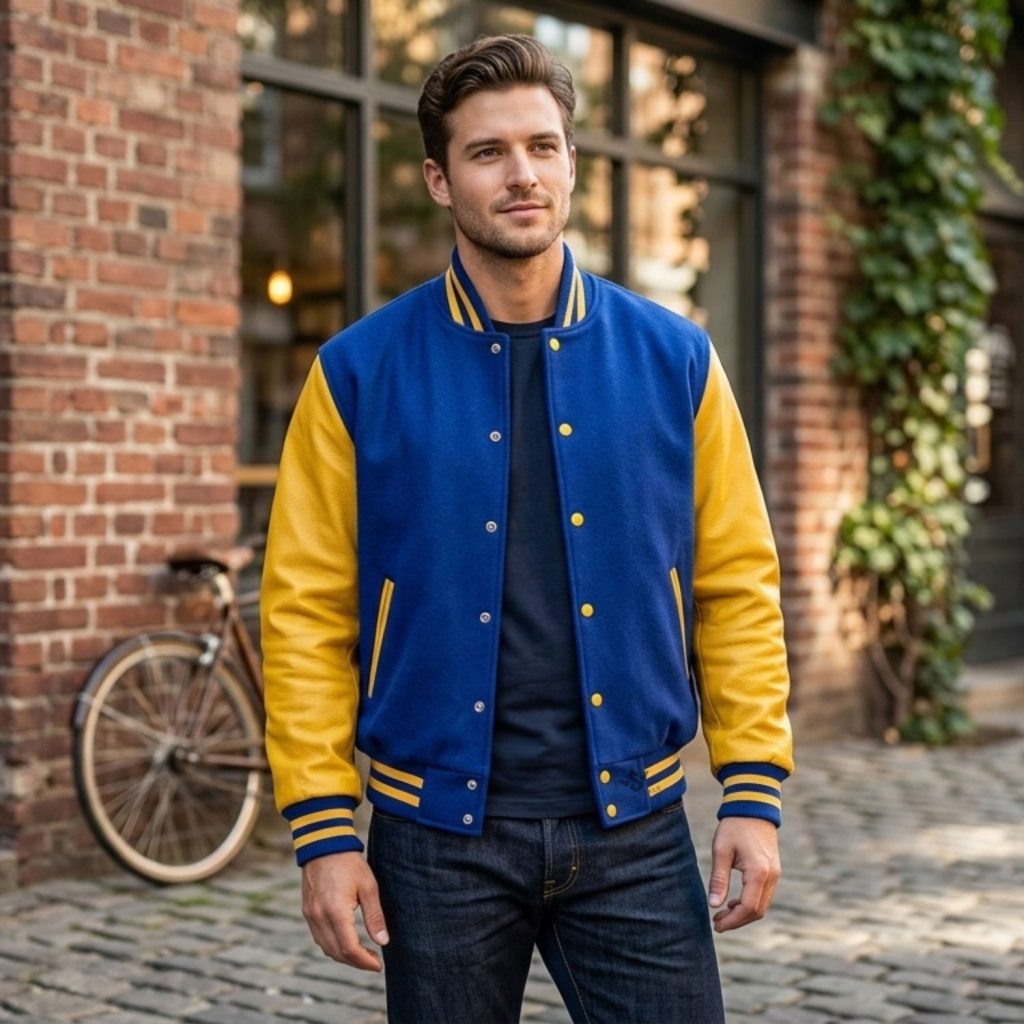 Varsity Jackets For Men Leather Sleeve