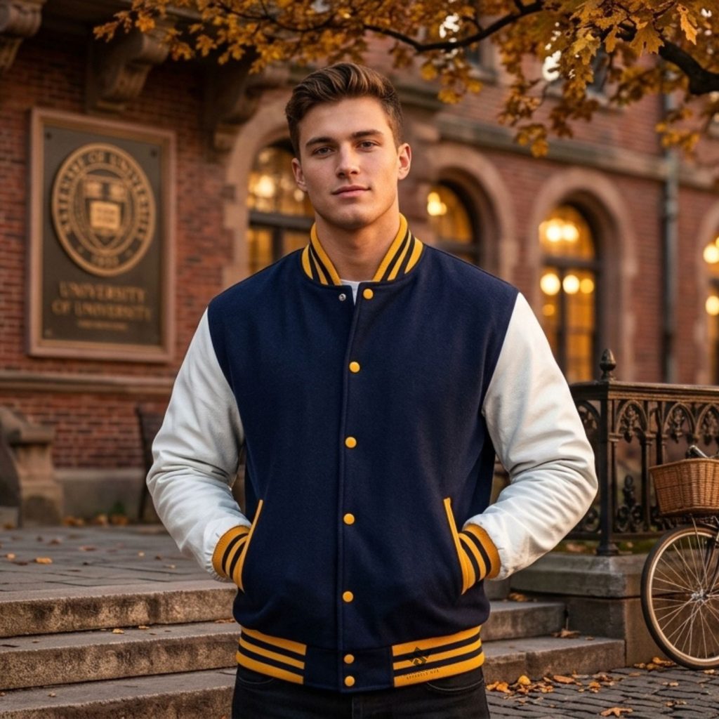 Baseball Varsity Jackets With Leather Sleeve Baseball Varsity Jackets With Leather Sleeve