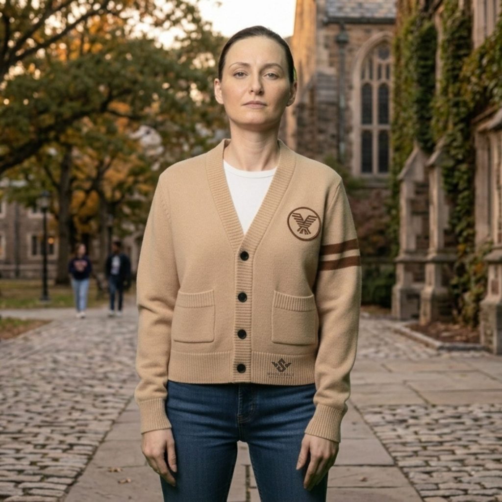 Custom Cardigans With Embroidery Custom Cardigans With Embroidery