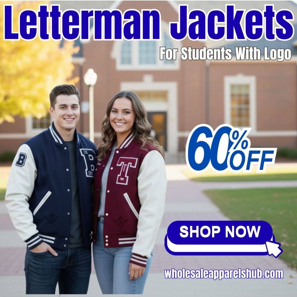 Letterman jackets for students with logo