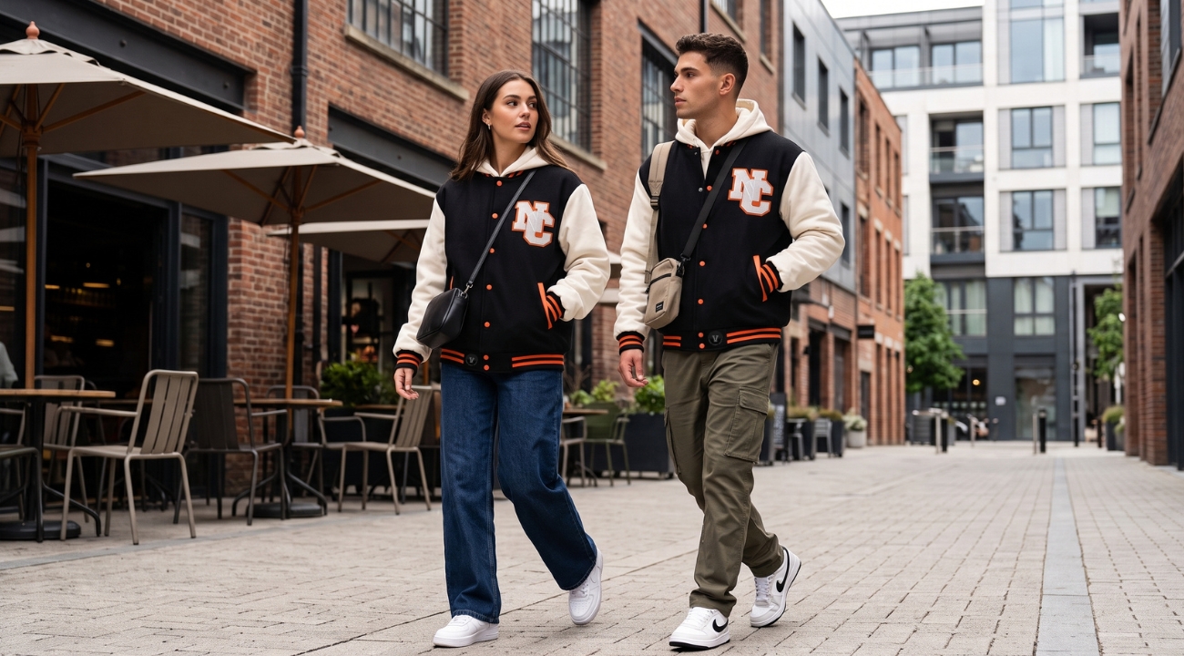Cotton Fleece Varsity Jackets For Unisex