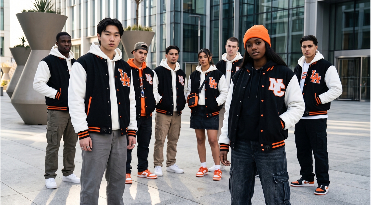 Cotton Fleece Varsity Jackets For Unisex