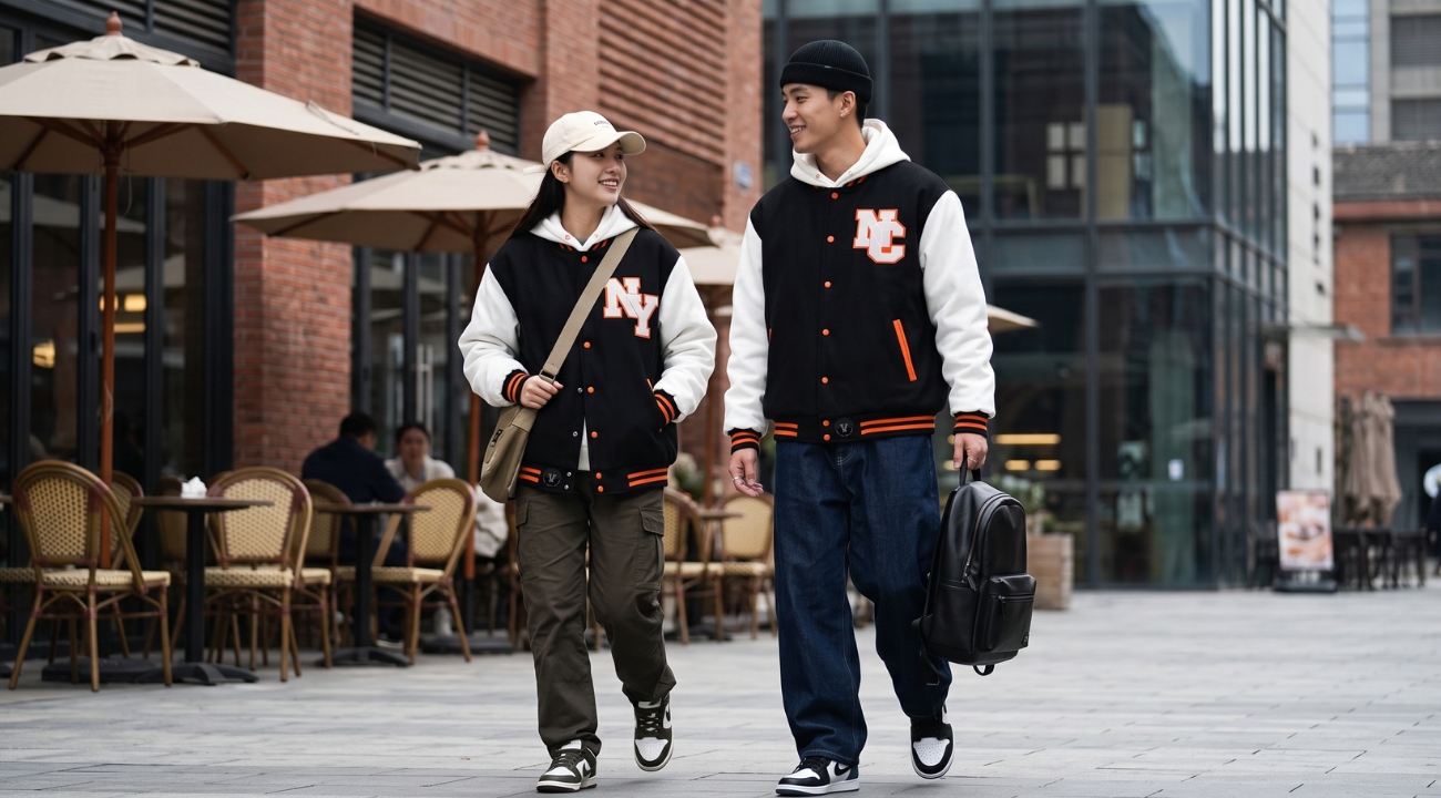 Cotton Fleece Varsity Jackets For Unisex