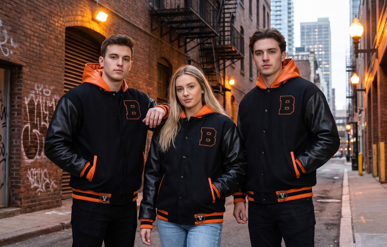 Cropped Varsity Jacket Premium