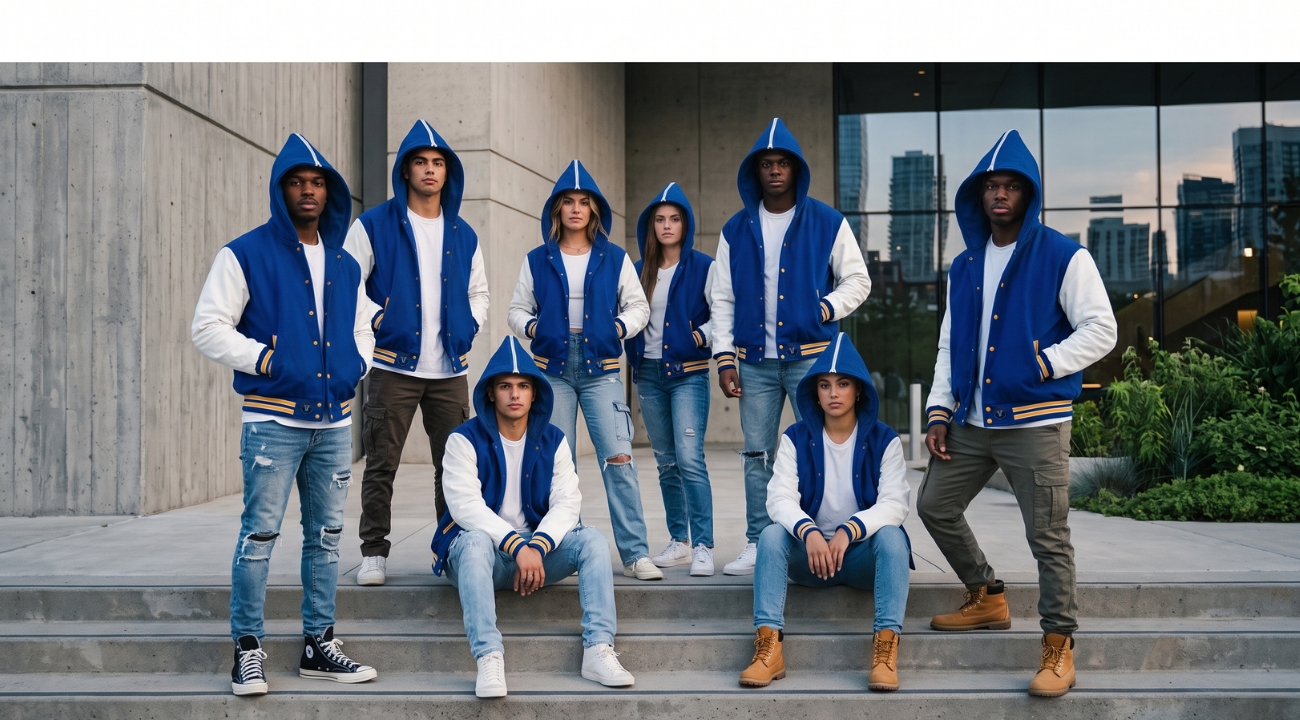 Varsity Jackets Wool Body Leather Sleeve