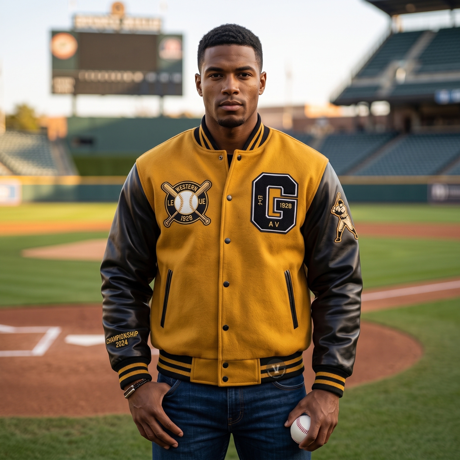 Team Baseball Jackets With Patches